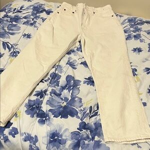 Abercrombie & Fitch White Ultra High Rise Jeans